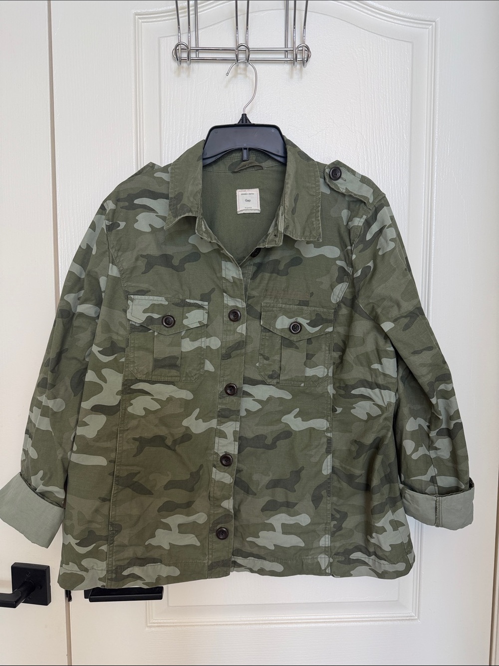 Vintage GAP Camouflage Utility Cotton Green Army Jacket
